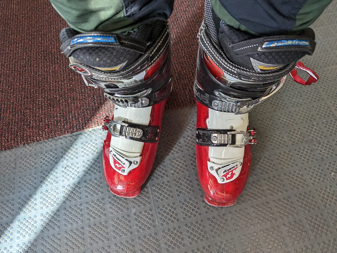Ski Boots on